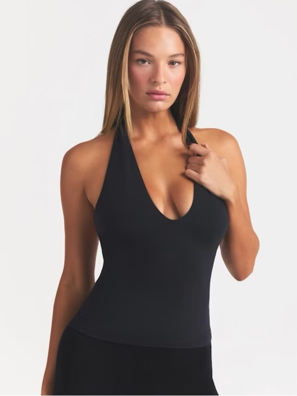 Skims Black Halter Top